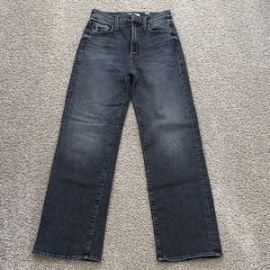 MOTHER Dark Gray Straight Leg Jeans